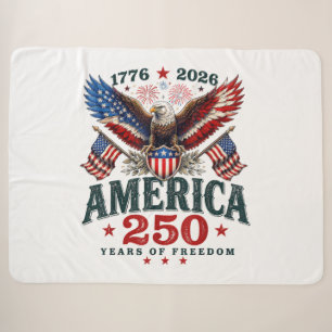 Amerikanischer 250. Jahrestag USA Patriotisch 4. J Sherpadecke