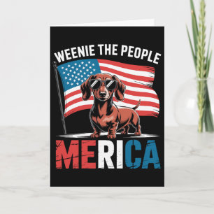 Amerikanischer 4. Juli Dachshund Liebhaber Merica Karte