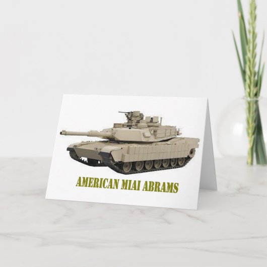 AMERIKANISCHER ABRAMS M1A1 BEHÄLTER KARTE (Vorderseite)
