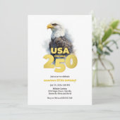 Amerikanischer Adler Amerikas 250. Jubiläum Einladung (Stehend Vorderseite)