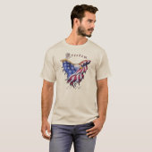 Amerikanischer Adler, Freiheits-grundlegender T - T-Shirt (Vorne ganz)