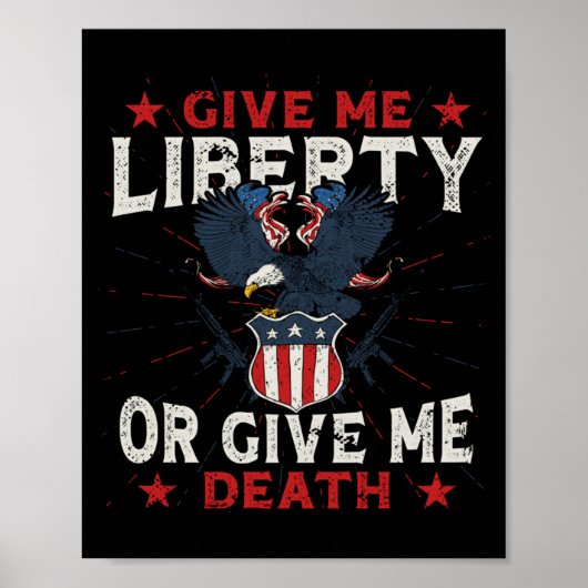 Amerikanischer Adler Gebt Freiheit oder gebt Regie Poster (Vorne)