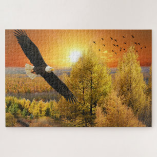 Amerikanischer Adler Herbstfarben Puzzle