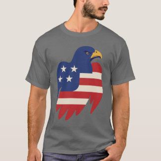 Amerikanischer Adler im Vintagen Flaggendesign T-Shirt
