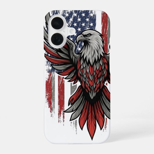 Amerikanischer Adler iPhone 16 Hülle (Rückseite)