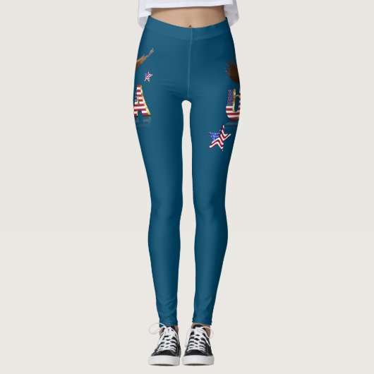 Amerikanischer Adler Leggings (Vorderseite)