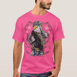Amerikanischer Adler Militärsoldat Krieger Patriot T-Shirt
