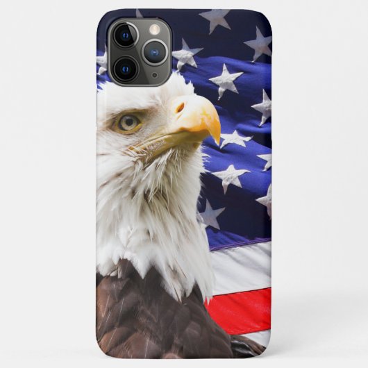 Amerikanischer Adler mit amerikanischem Flaggenhin Case-Mate iPhone Hülle (Rückseite)