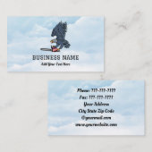 Amerikanischer Adler mit Chainsaw-Visitenkarte Visitenkarte (Vorne/Hinten)