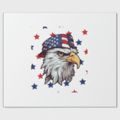Amerikanischer Adler mit einem Hut aus den USA Geschenkpapier (Flach)