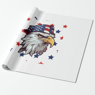 Amerikanischer Adler mit einem Hut aus den USA Geschenkpapier