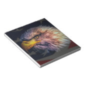 Amerikanischer Adler mit Flagge Notizblock (angewinkelt)