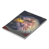 Amerikanischer Adler mit Flagge Notizblock (Rotiert)