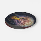 Amerikanischer Adler mit Flagge Pappteller (Schrägansicht)