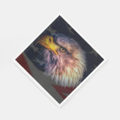 Amerikanischer Adler mit Flagge Serviette (Ecke)