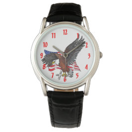Amerikanischer Adler mit Kreuz Armbanduhr