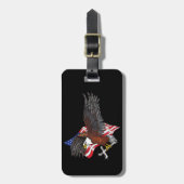 Amerikanischer Adler mit Kreuz Gepäckanhänger (Vorderseite vertikal)