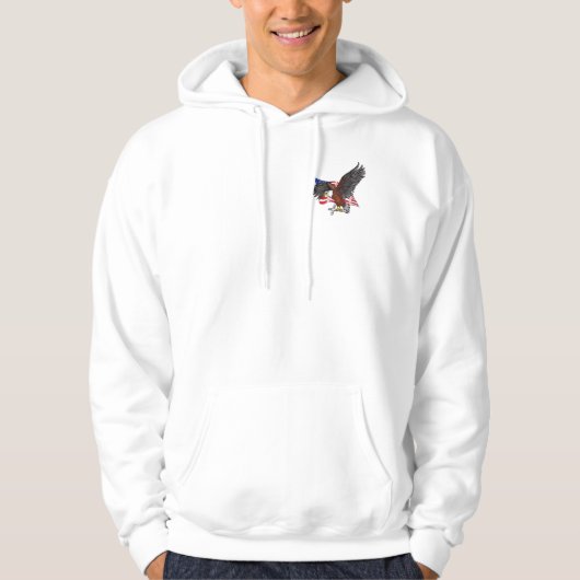 Amerikanischer Adler mit Kreuz Hoodie (Vorderseite)