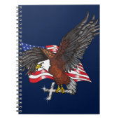Amerikanischer Adler mit Kreuz Notizblock (Vorderseite)