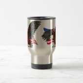 Amerikanischer Adler mit Kreuz Reisebecher (Mittel)