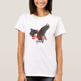 Amerikanischer Adler mit Kreuz T-Shirt