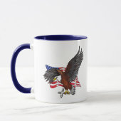Amerikanischer Adler mit Kreuz Tasse (Links)