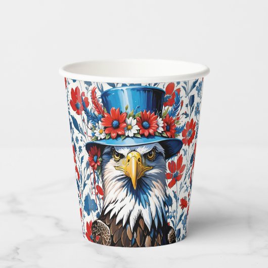 Amerikanischer Adler Pappbecher (Rückseite)