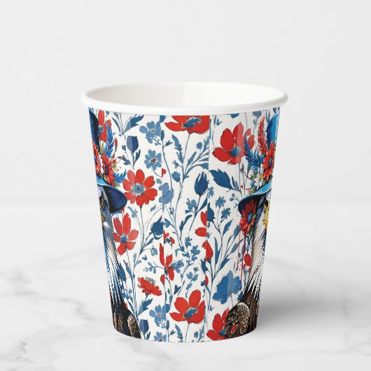 Amerikanischer Adler Pappbecher (Links)