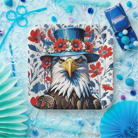 Amerikanischer Adler Pappteller (Party)