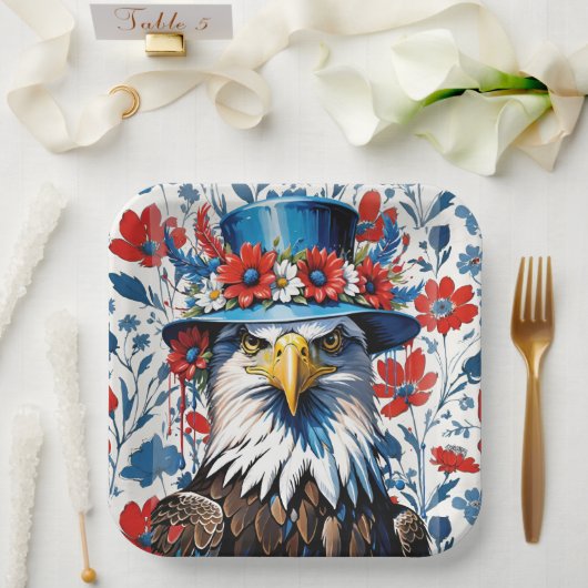 Amerikanischer Adler Pappteller (Hochzeit)