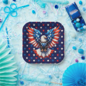 Amerikanischer Adler Pappteller (Party)