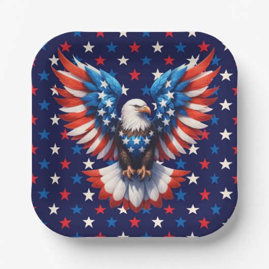Amerikanischer Adler Pappteller (Vorderseite)