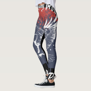Amerikanischer Adler Patriotisch Rot & Blau Leggings