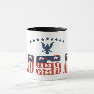 Amerikanischer Adler Patriotischer Grunge-Version Tasse
