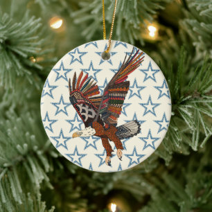 Amerikanischer Adler-Perle Keramik Ornament
