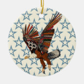 Amerikanischer Adler-Perle Keramik Ornament (Vorne)
