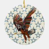 Amerikanischer Adler-Perle Keramik Ornament (Hinten)