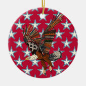 Amerikanischer Adler rot Keramik Ornament (Vorne)