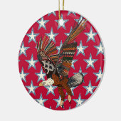 Amerikanischer Adler rot Keramik Ornament (Links)