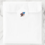 Amerikanischer Adler Runder Aufkleber (Tasche)