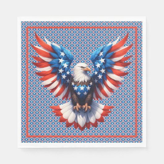 Amerikanischer Adler Serviette (Vorderseite)