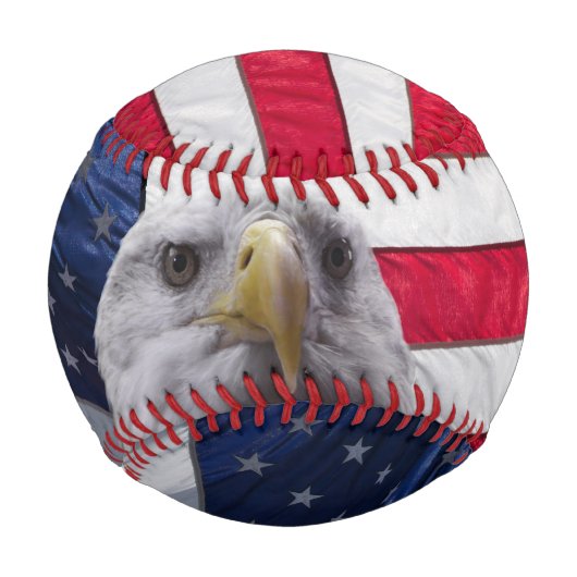 Amerikanischer Adler und Flagge Baseball (Rückseite)