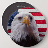 Amerikanischer Adler und Flagge Button (Vorne & Hinten)