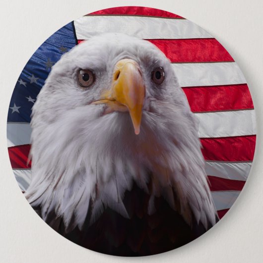 Amerikanischer Adler und Flagge Button (Vorderseite)