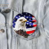 Amerikanischer Adler und Flagge Button (Beispiel)