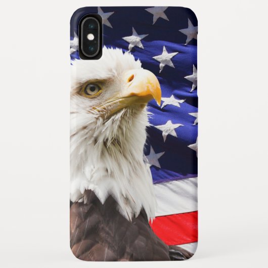 Amerikanischer Adler und Flagge Case-Mate iPhone Hülle (Rückseite)