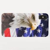 Amerikanischer Adler und Flagge Case-Mate iPhone Hülle (Rückseite (Horizontal))