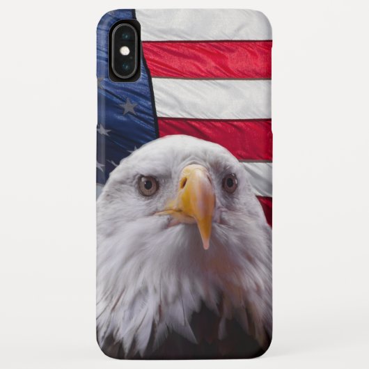 Amerikanischer Adler und Flagge Case-Mate iPhone Hülle (Rückseite)