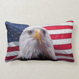 Amerikanischer Adler und Flagge Lendenkissen