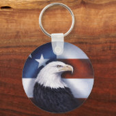 Amerikanischer Adler und Flagge Schlüsselanhänger (Vorderseite)